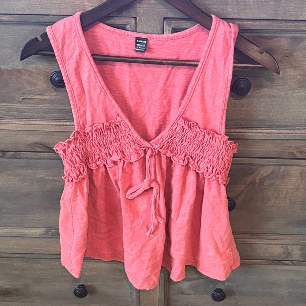 SHEIN Coral Sleeveless Tank Top